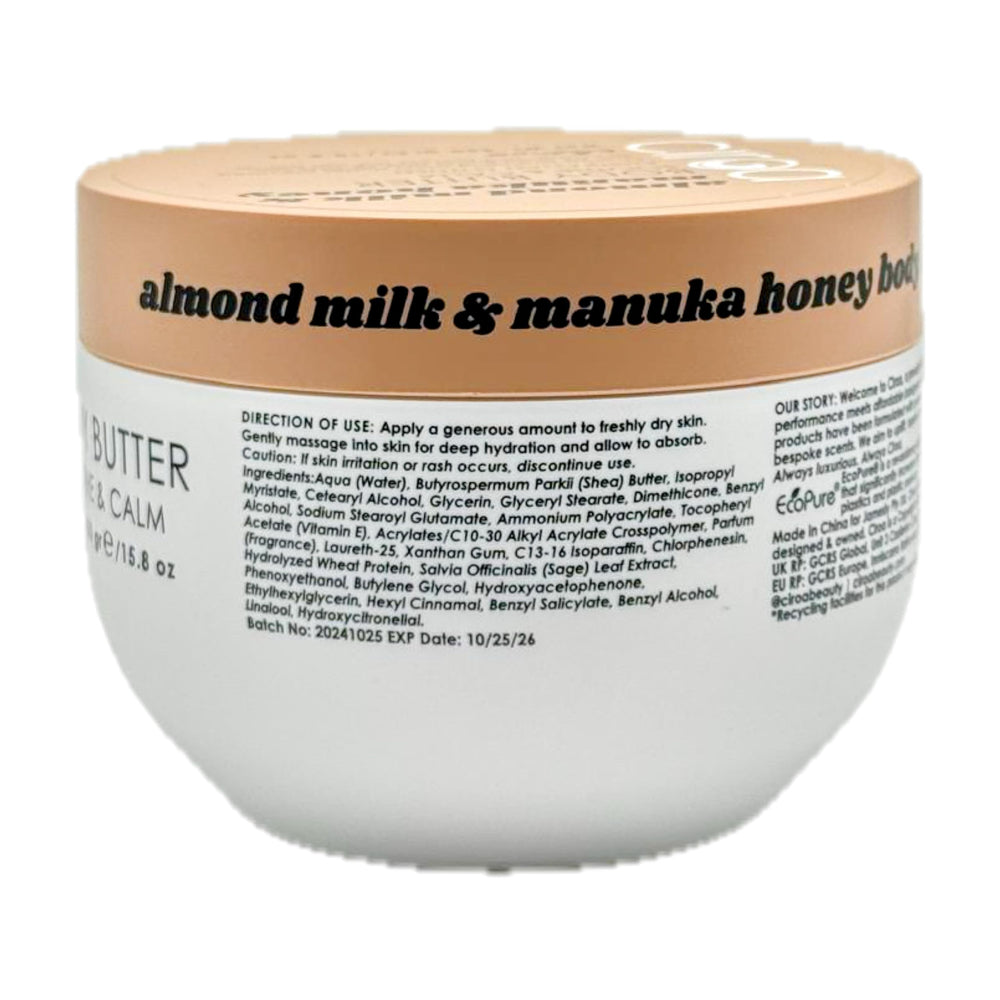 Ciroa Manuka honey label close-up communicates premium soothing skincare