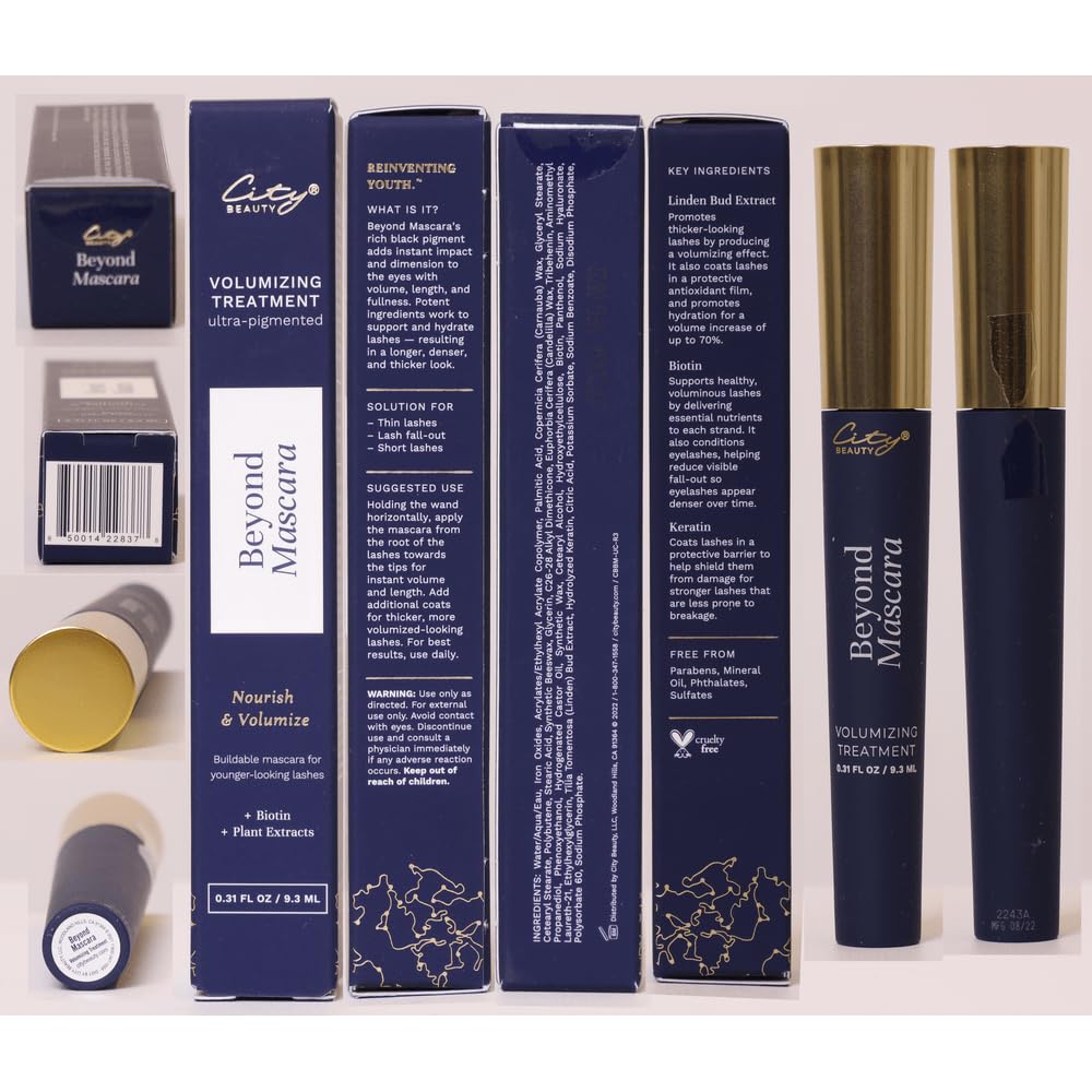 City Beauty Beyond Mascara rich black pigment delivers intense color.