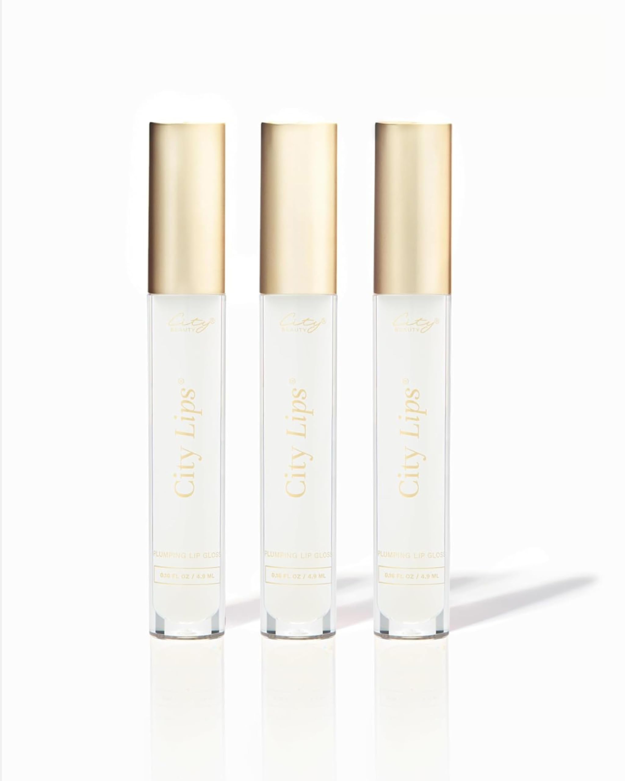 City Beauty City Lips Clear bottle highlighting hydrating gloss for plumping