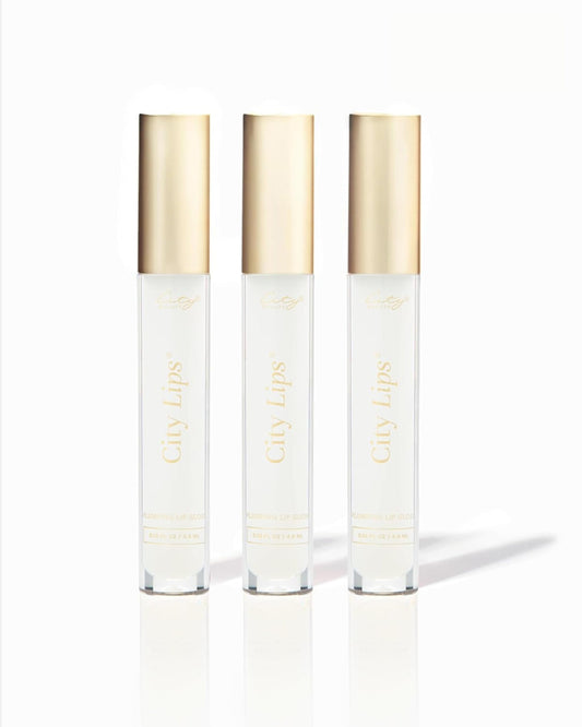 City Beauty City Lips Clear bottle highlighting hydrating gloss for plumping