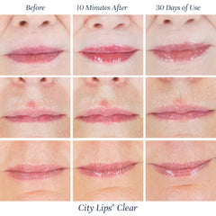 City Beauty City Lips Clear packaging displayed for on-the-go hydration