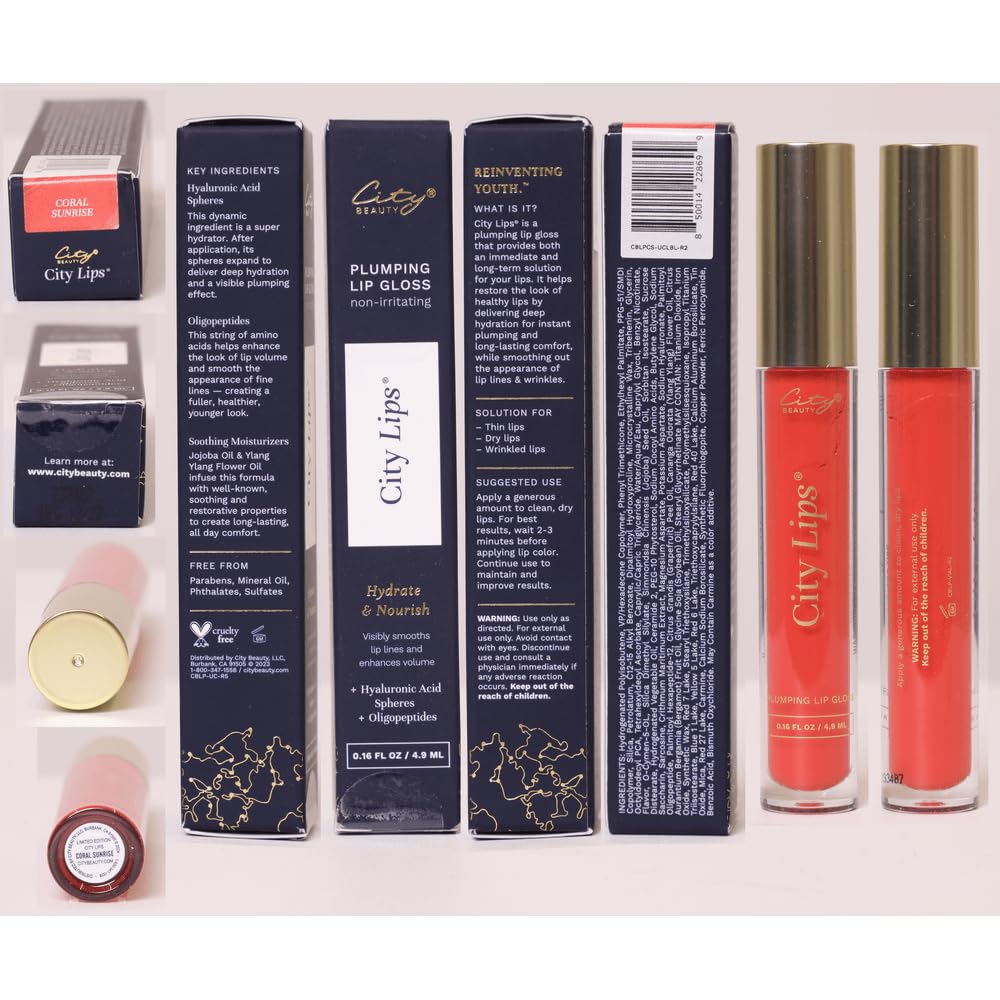 City Beauty City Lips close-up highlights rich shine and hydration.
