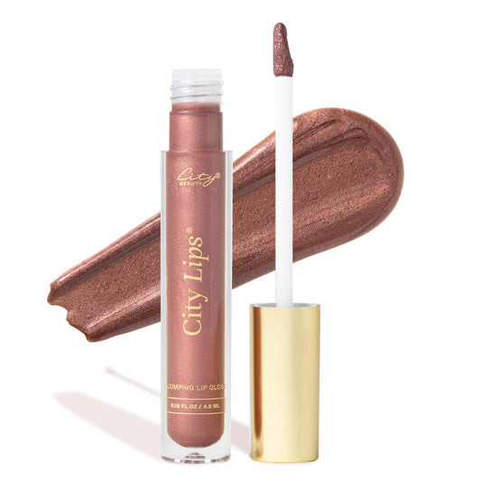 City Beauty City Lips Plum Springs gloss packaging close-up for premium shine