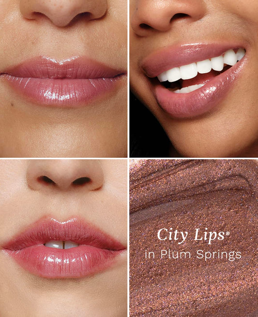 City Beauty City Lips Plum Springs wand application detail for instant plump