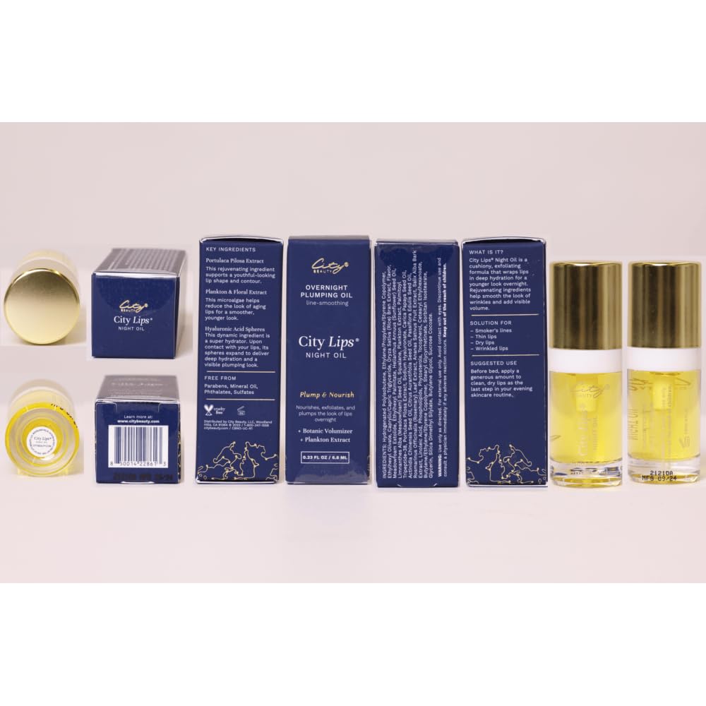 Ingredients highlight hyaluronic acid and plant extracts in City Lips.