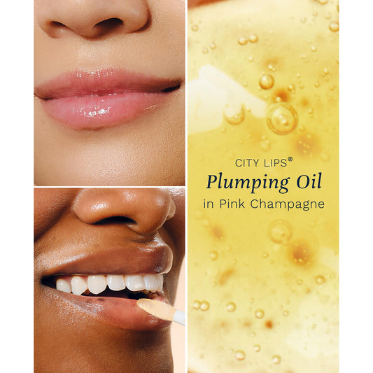 City Beauty City Lips Plumping Oil packaging shown for daily use.