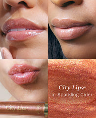 City Lips Sparkling Cider wand applies instant shine and plump-looking lips.