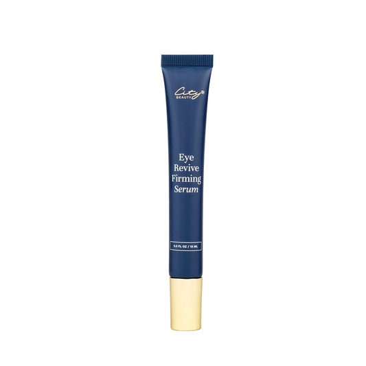 City Beauty Eye Revive Serum bottle demonstrates hydrating, firming action.