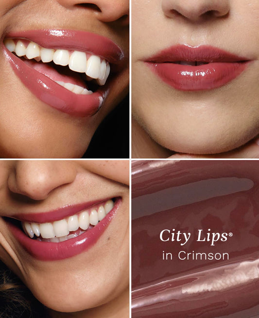 City Beauty City Lips hyaluronic acid spheres deliver deep hydration.
