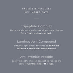 City Beauty Under Eye Recovery application under the eye area demonstrates smoothing and hydration.