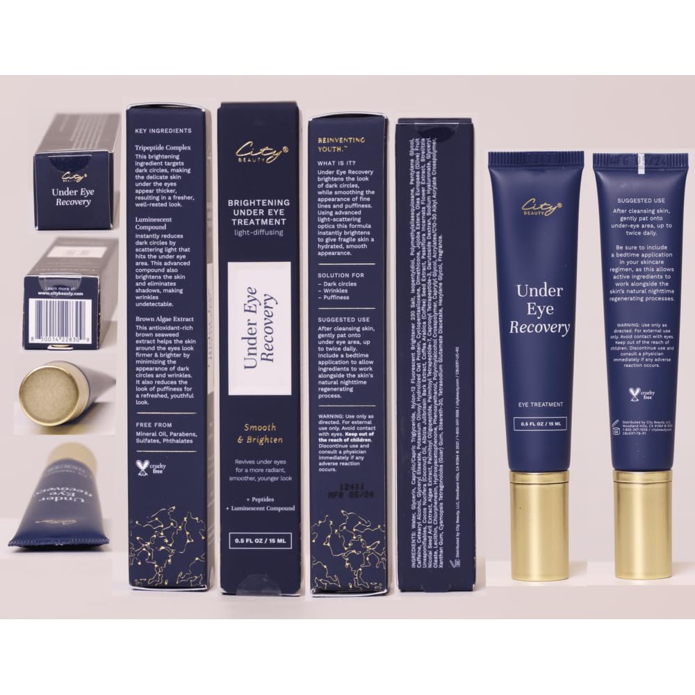City Beauty Under Eye Recovery travel-friendly bottle fits on-the-go skincare routines.