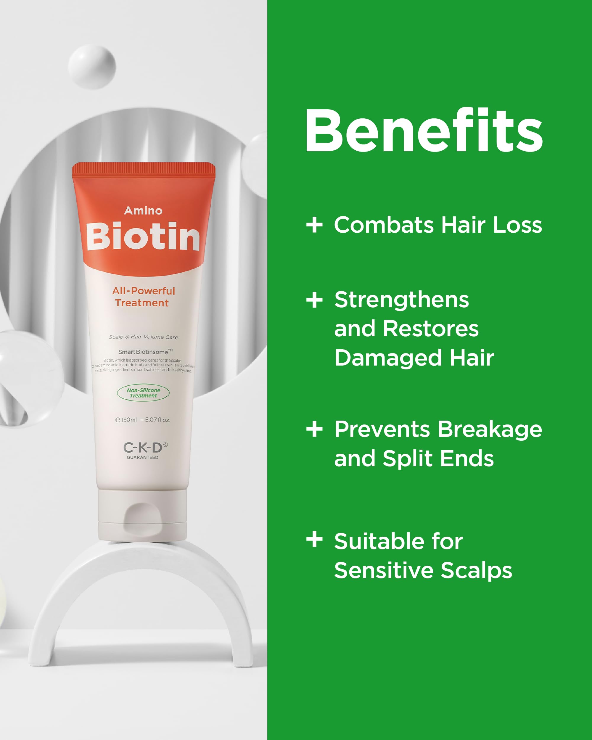 CKD Guaranteed moisturizing effect on dry hair for smoother, more manageable styling.