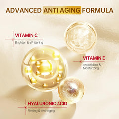 CKM Vitamin C Serum being applied to cheek for even tone