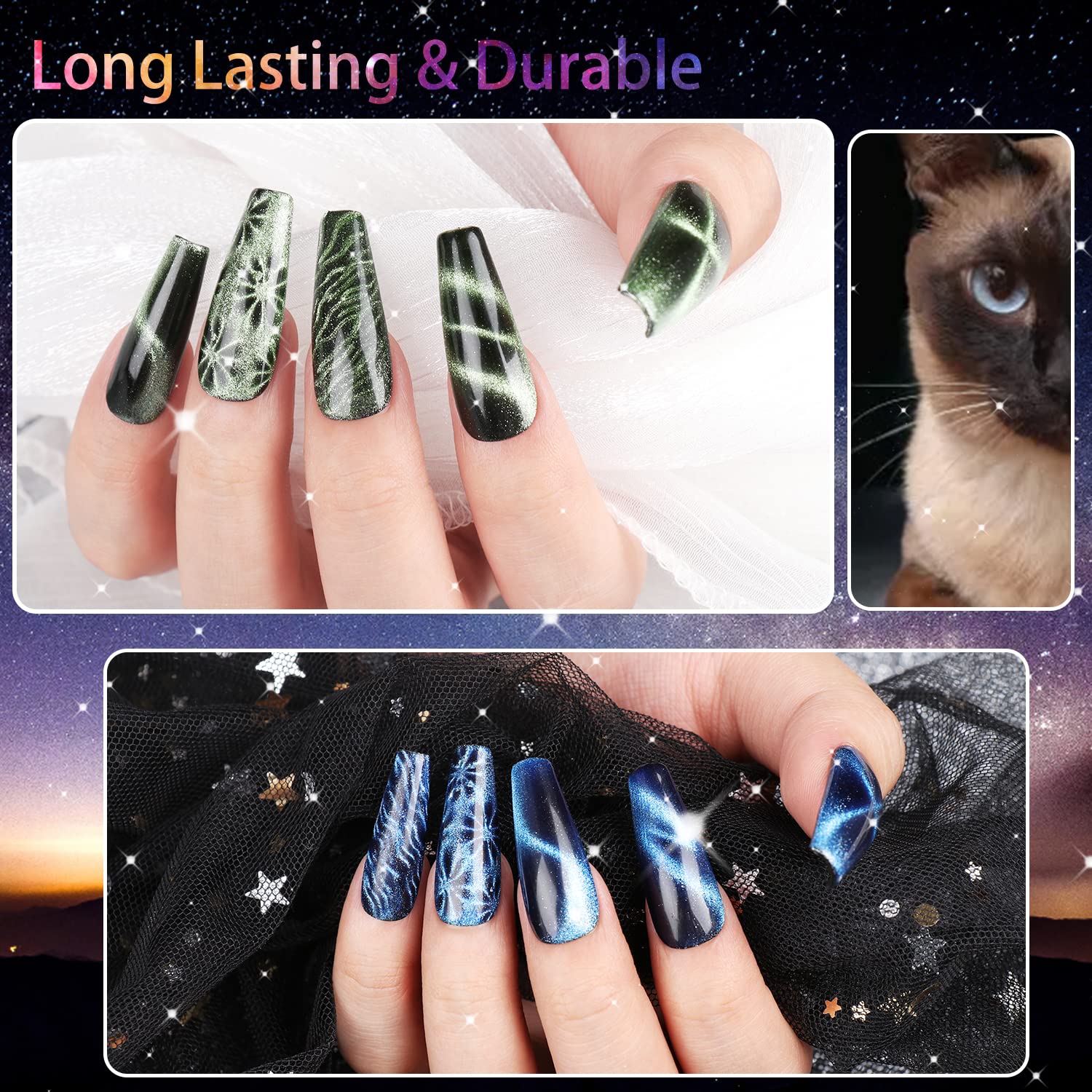 Clara Colors holographic glitter gel under light