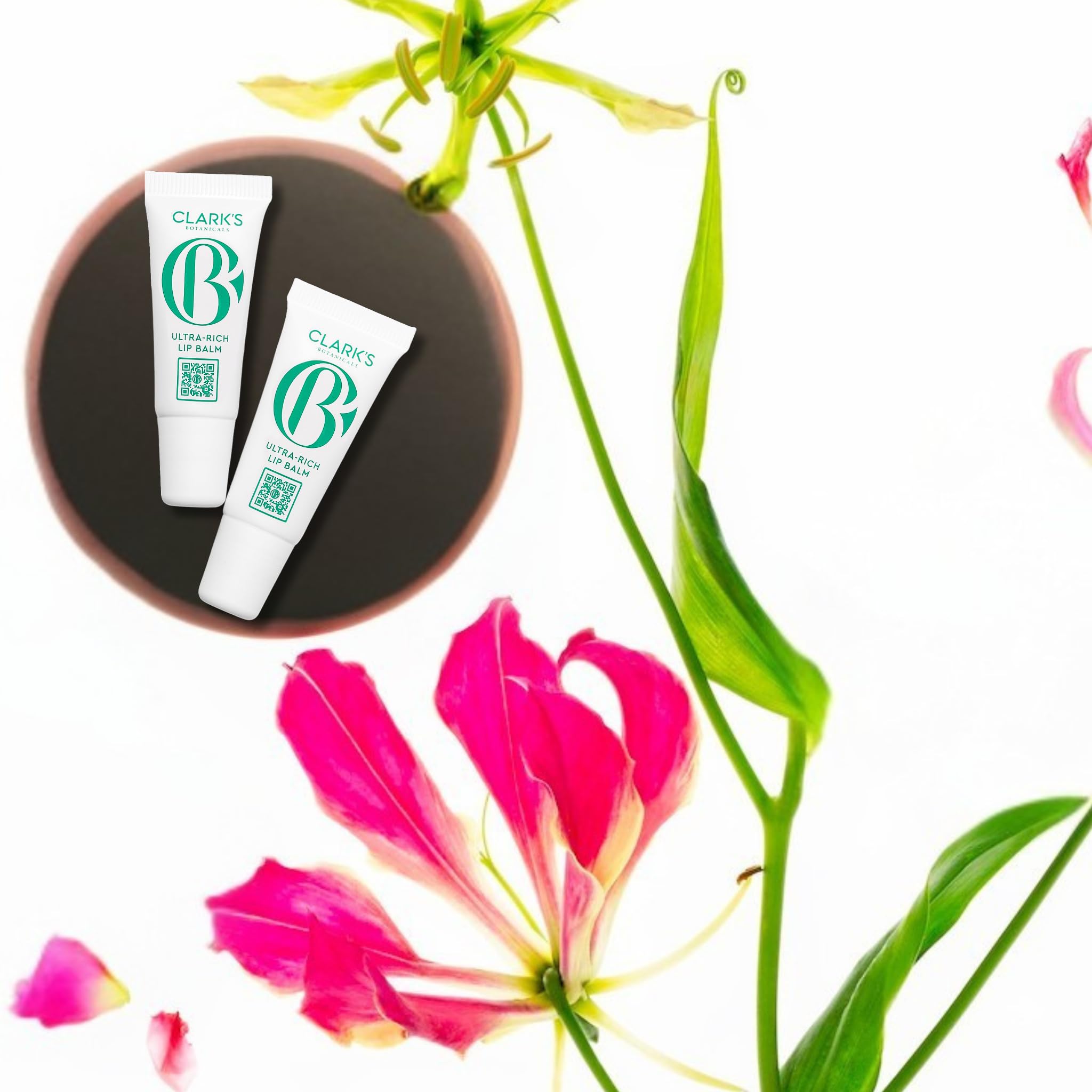 Clark's Botanicals Mini Ultra Rich Lip Balm protects lips from weather and elements.