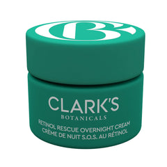 Clark's Botanicals Retinol Rescue jar closeup showing creamy texture for sensitive skin