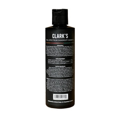Clark's shampoo label with coal tar, salicylic acid, and sulfur mentioned.