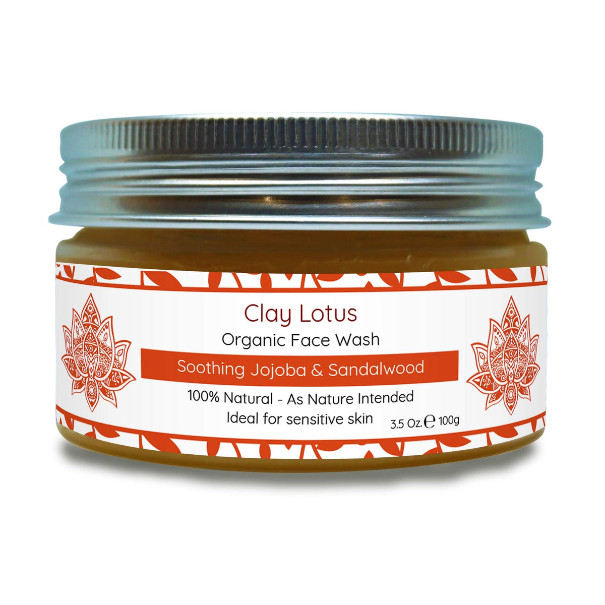 Clay Lotus Face Wash foaming bottle for gentle cleansing on sensitive skin