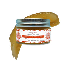 Clay Lotus Face Wash with jojoba oil drops for soothing hydration