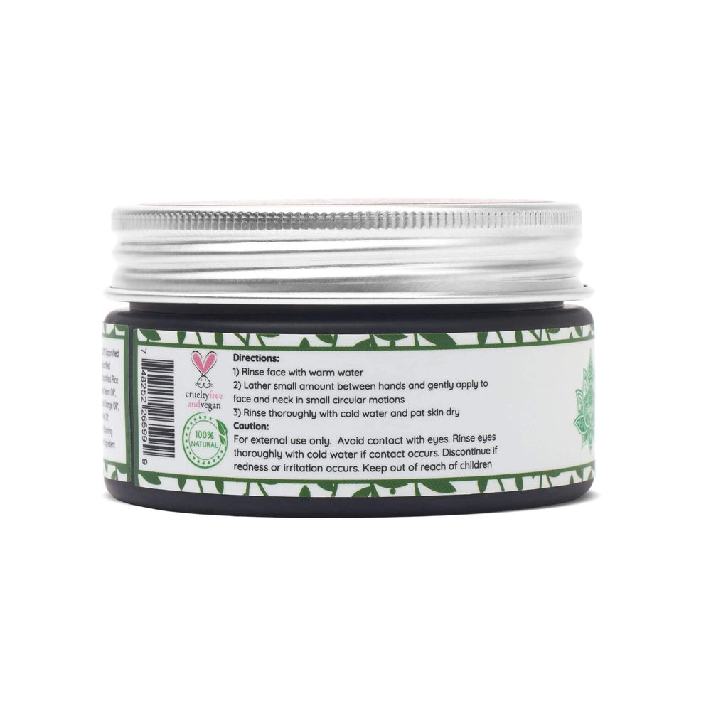 Clay Lotus action close-up shows gentle, non-drying formula for sensitive skin