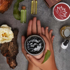 Clay Lotus product used in morning routine for pore-clogging concerns