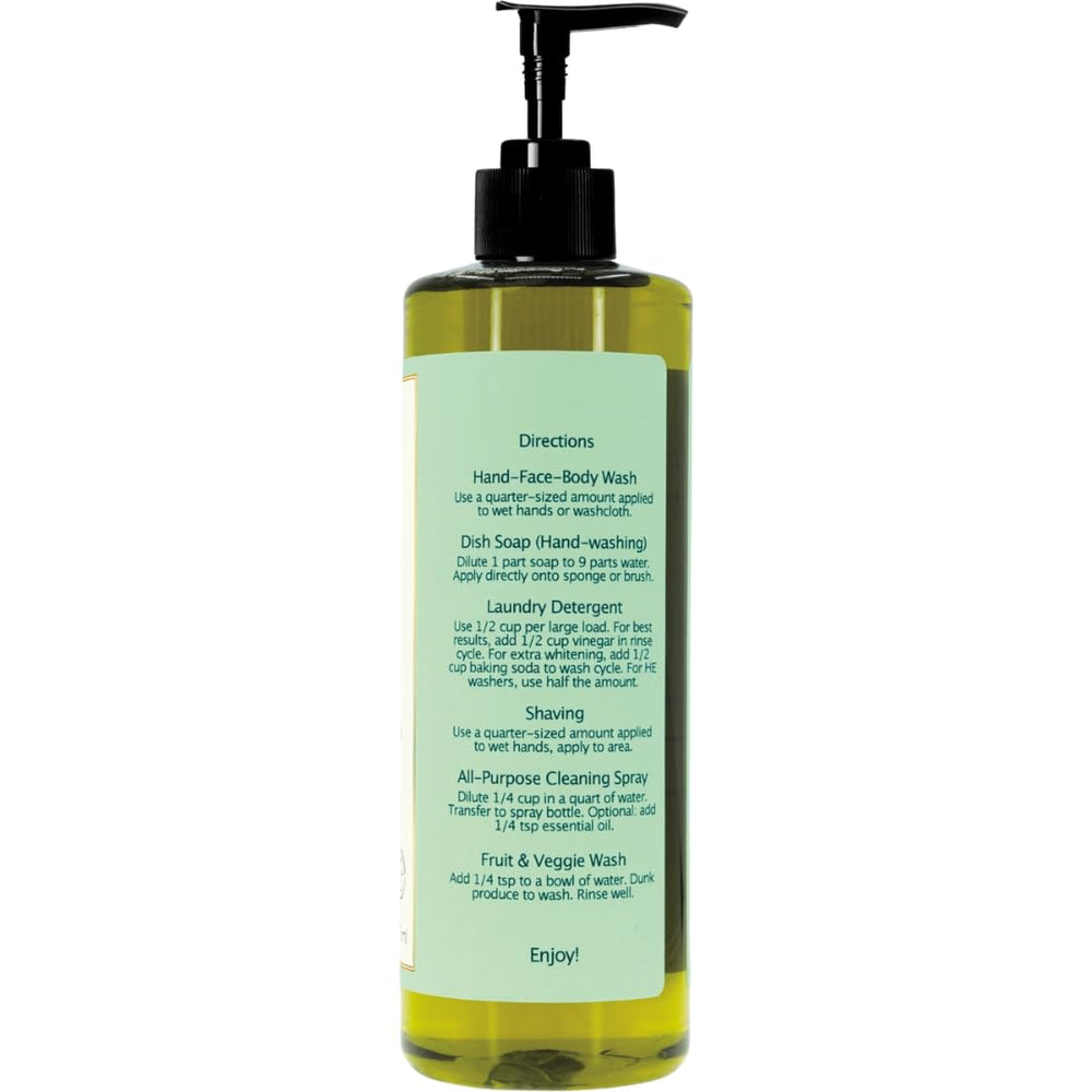 Claya unscented Liquid Castile Soap suitable for sensitive skin routines.