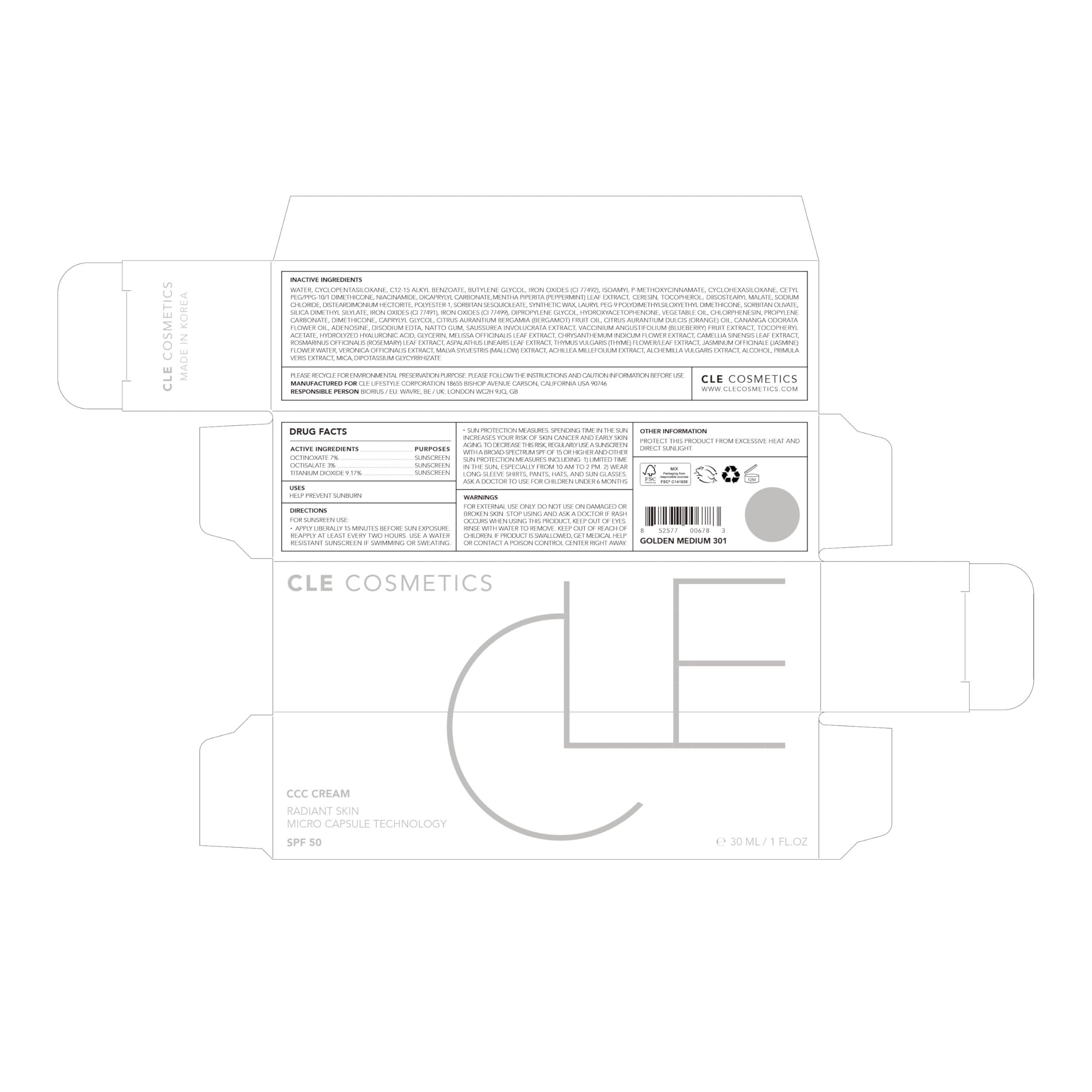 Packaging-tube design of CLE CCC Cream for portability and travel use