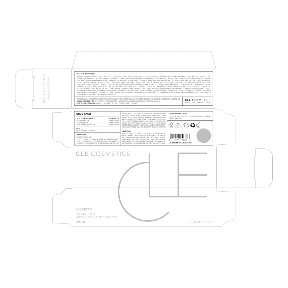 Packaging-tube design of CLE CCC Cream for portability and travel use