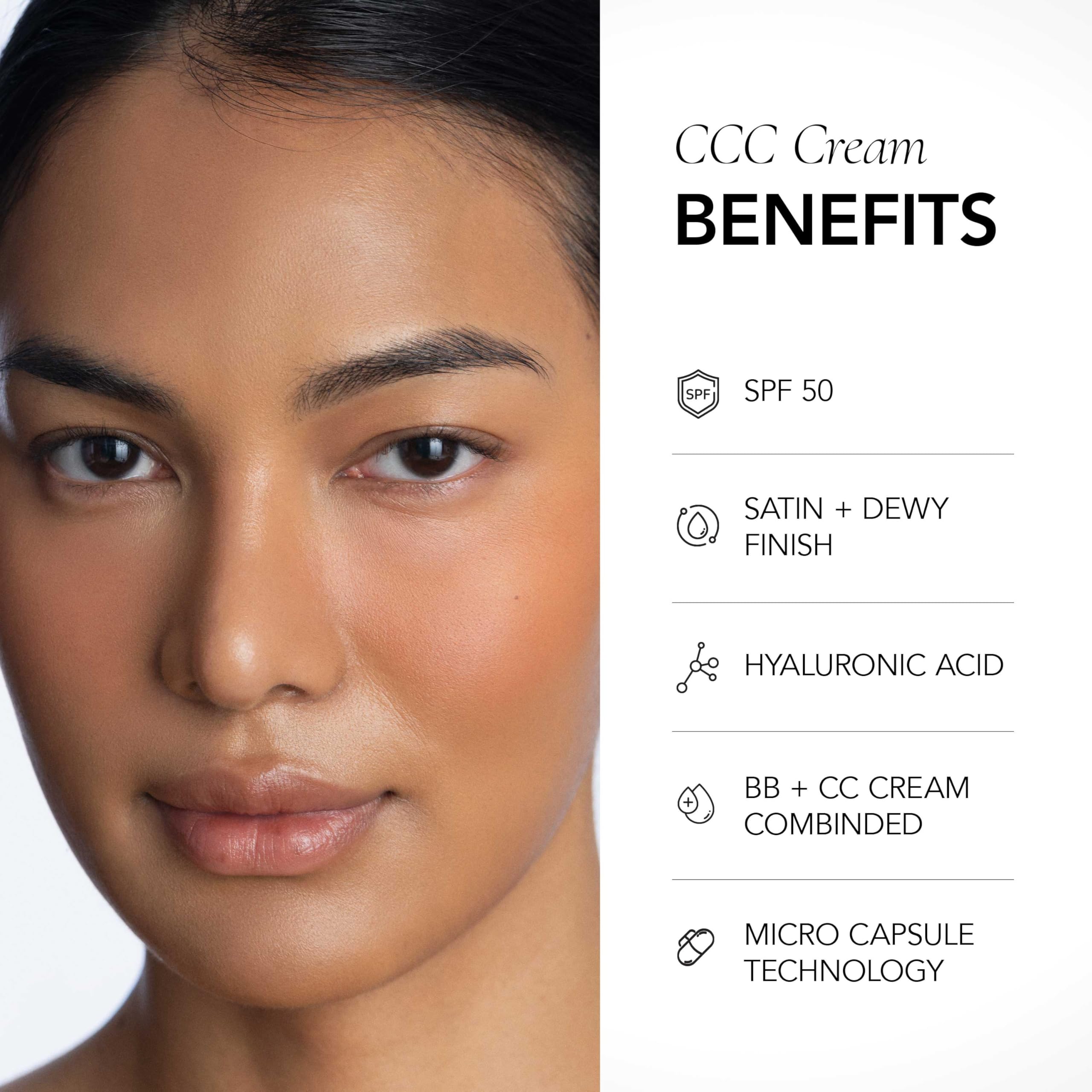 Swirl-on-forearm showing color blending and natural look for CLE CCC Cream