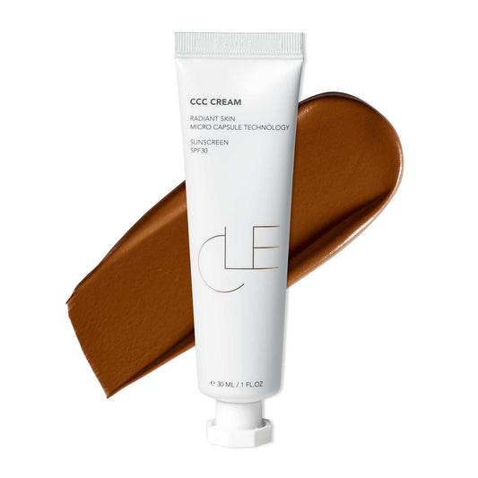 CLE Cosmetics CCC Cream Warm Deep 501 bottle shows lightweight hydration with SPF 30 protection