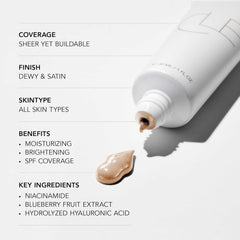Satin finish achievable with CLE CCC Cream on skin