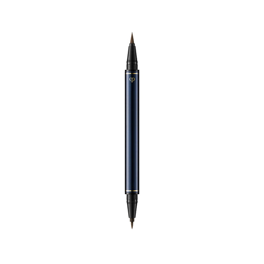 Cle de Peau Beaute Intensifying Liquid Eyeliner Black close-up showing precise line for defined eyes.