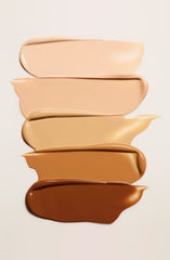 Application swatch on skin demonstrates even coverage and a dewy finish