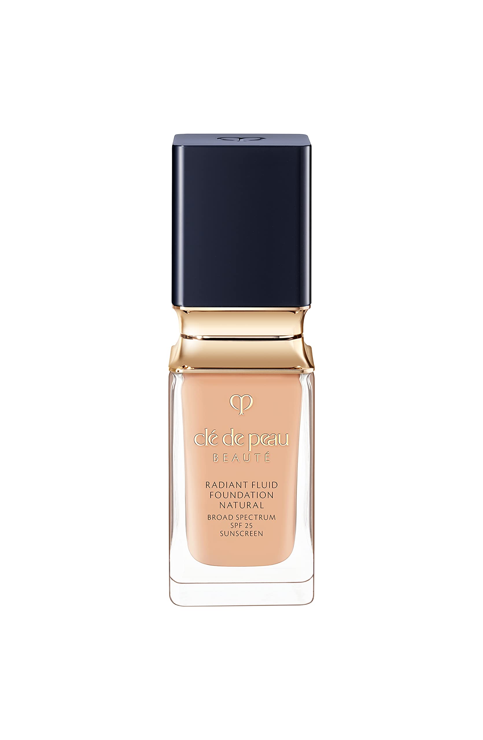 Cle de Peau Beauté Radiant Fluid Foundation bottle front with luminous finish.