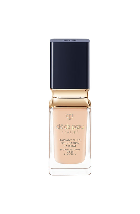 Cle de Peau Radiant Fluid Foundation I10 bottle closeup with luminous finish