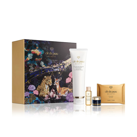 Clé de Peau Beauté Softening Cleansing Foam bottle for gentle cleansing and hydration.