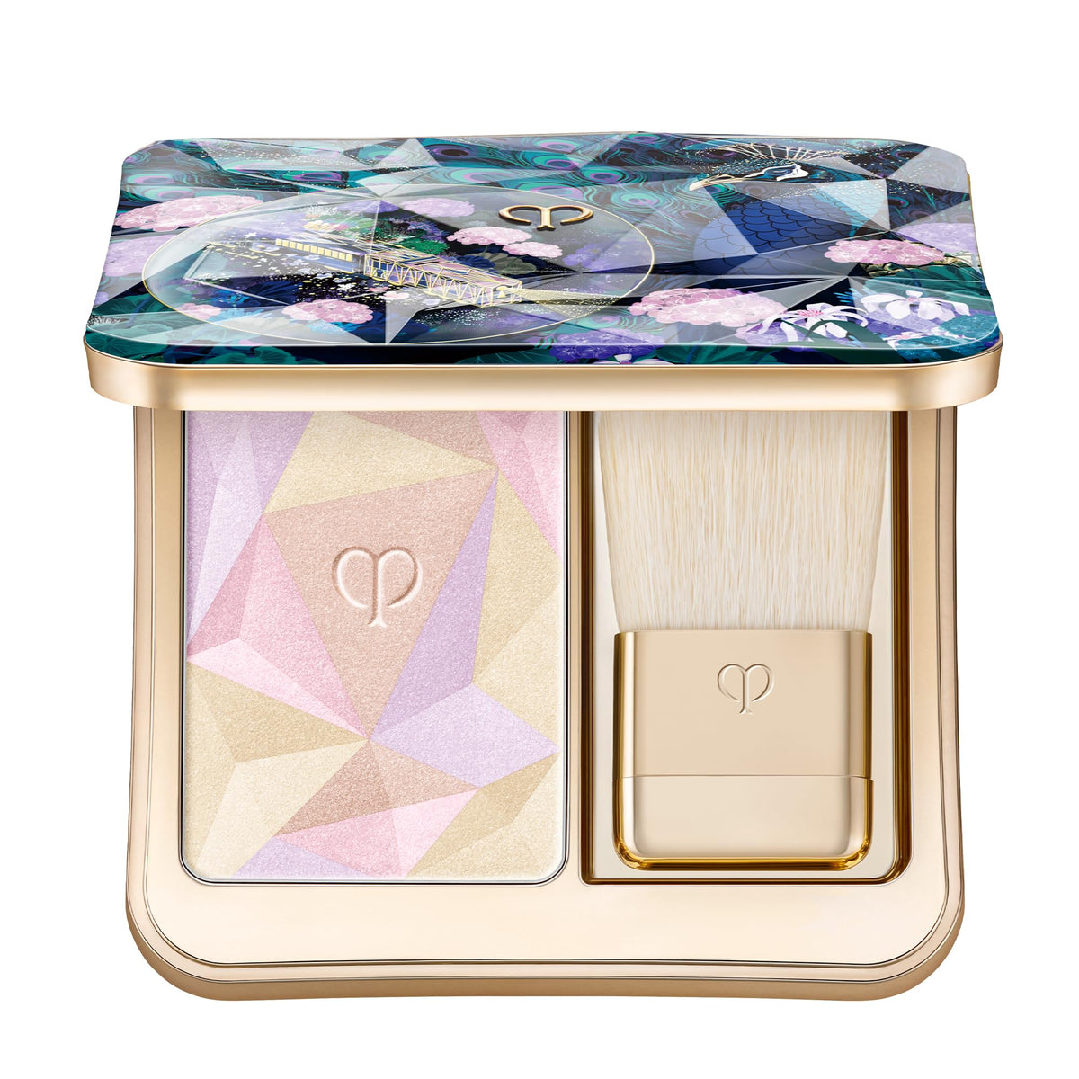 Clé de Peau Beauté Luminizing Face Enhancer 110 compact with mirror for on-the-go luminosity.