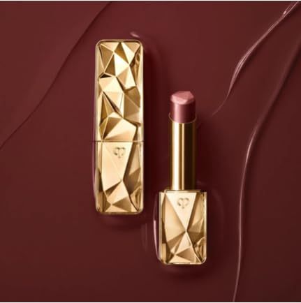 Clé de Peau The Precious Lipstick Shade 6 on lips demonstrates color payoff with smooth glide.