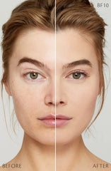 BF10 on skin demonstrating soft matte radiance and pores refinement