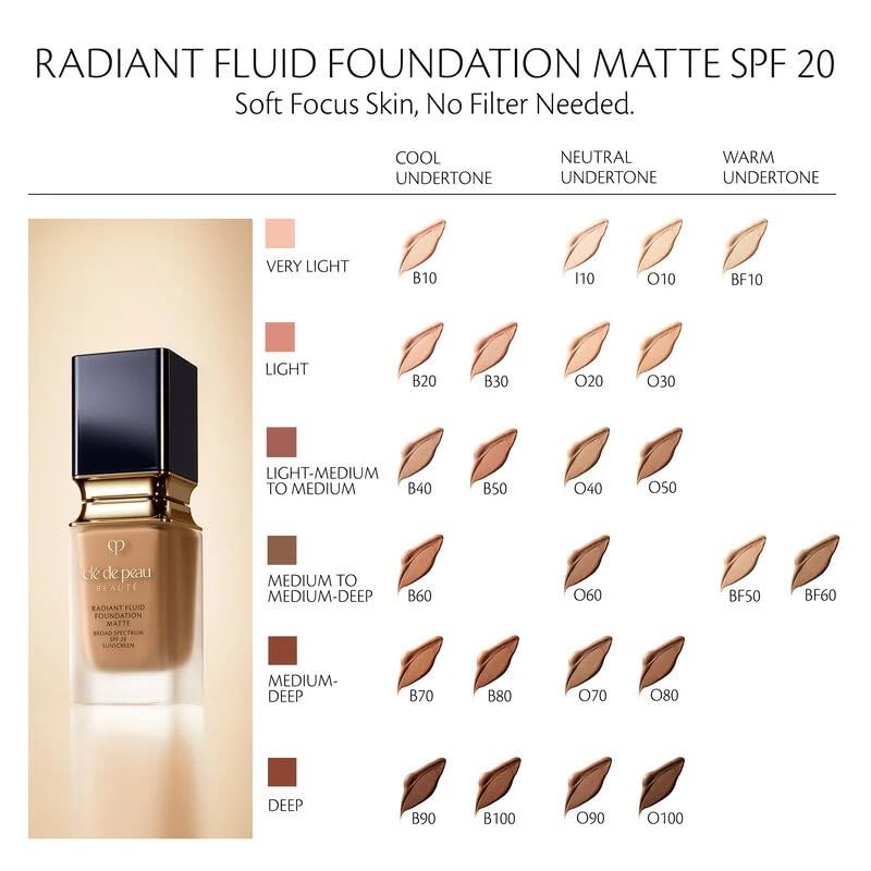 Swatches displaying 24 radiant shades for diverse skin tones.
