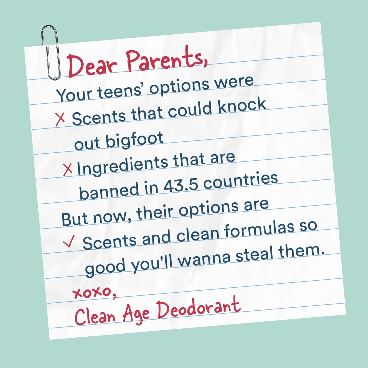 Clean Age gender-inclusive packaging designed for teens