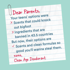 Clean Age gender-inclusive packaging designed for teens