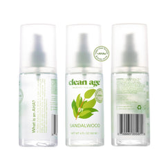 Clean Age vegan, paraben-free label on packaging
