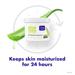 Clean & Clear Aloe Vera Calming Gel vegan label close-up highlighting ethical formulation.