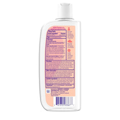 Close-up of the Clean & Clear astringent label emphasizing pores and clarity
