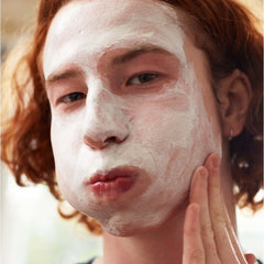 Clean & Clear exfoliating beads closeup demonstrating dirt and oil removal.