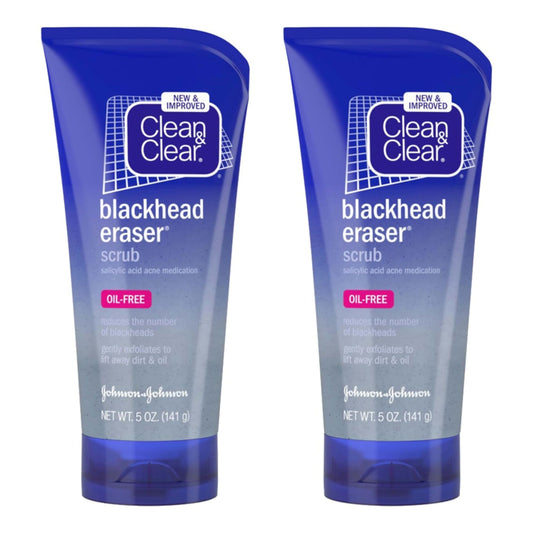 Clean & Clear salicylic acid scrub particles closeup for gentle pore clearing.