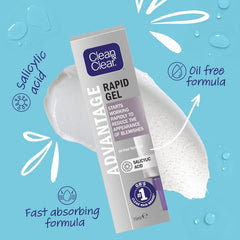Clean & Clear Advantage dab on skin shows targeted spot care.