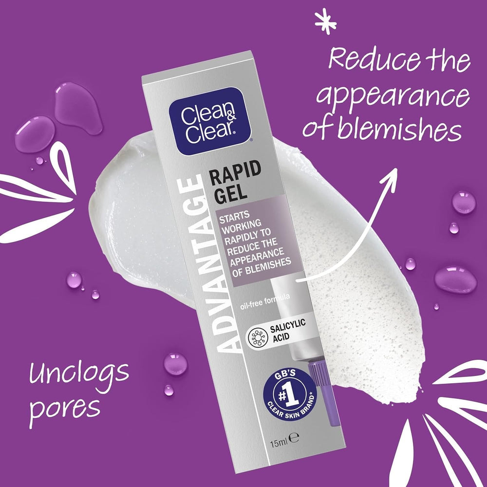 Clean & Clear Advantage packaging label highlights key ingredients.