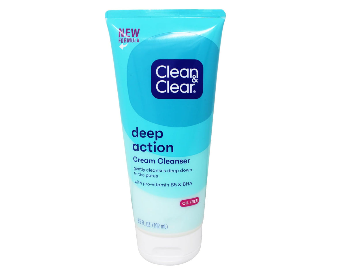 Clean & Clear Crm Clnsr two-pack bottles for gentle cleansing.